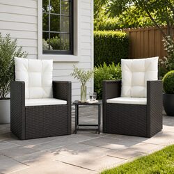 Perfect Outdoor Lounge Set for Your Garden Space - Black