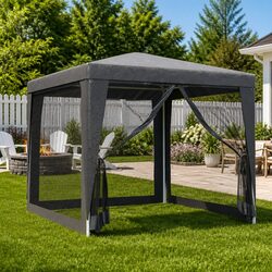 Ideal Outdoor Pavilion 2.5x2.5m with Mesh Walls
