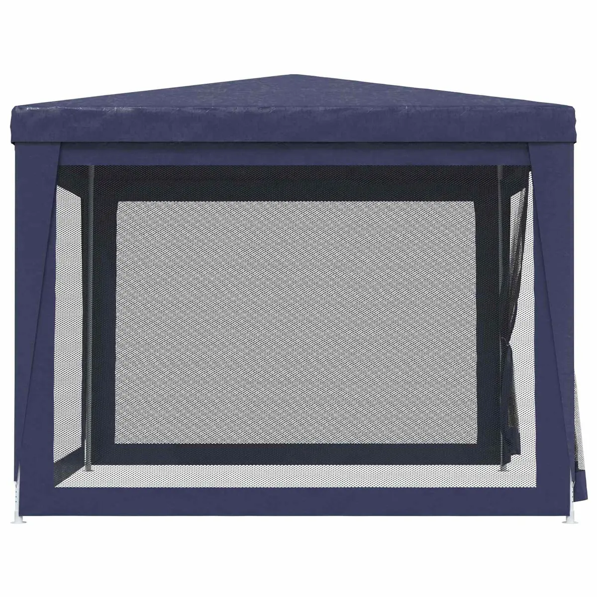 Party Tent Iron Frame 3x3m Blue Mesh Sidewalls Outdoor Gazebo Canopy Pavilion Shelter