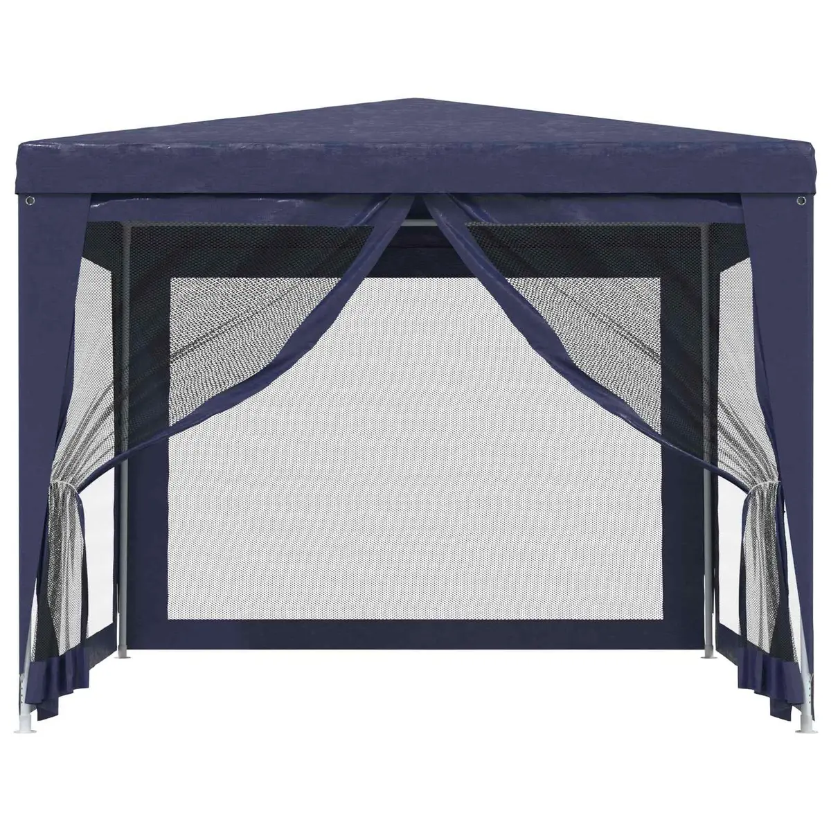 Party Tent Iron Frame 3x3m Blue Mesh Sidewalls Outdoor Gazebo Canopy Pavilion Shelter