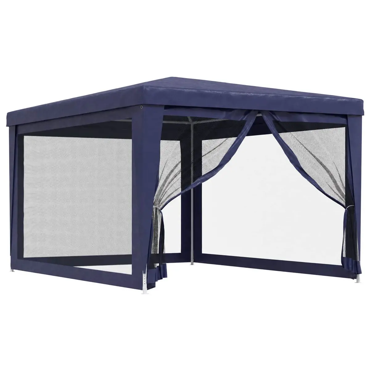 Party Tent Gazebo 3x4m Outdoor Marquee Mesh Sidewalls Blue Canopy Shelter