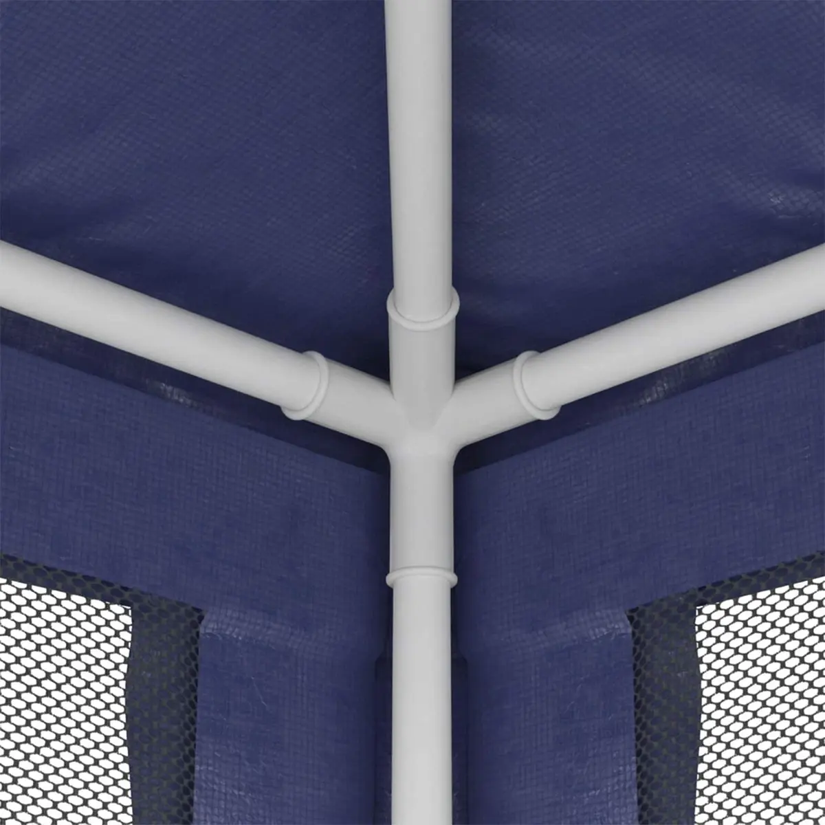 Party Tent Gazebo 3x4m Outdoor Marquee Mesh Sidewalls Blue Canopy Shelter