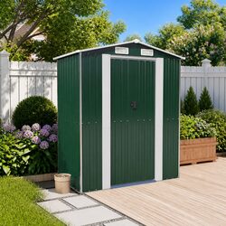 Versatile Green Garden Shed for Practical Outdoor Storage