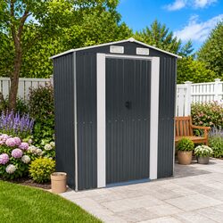 Practical Storage Solution: Anthracite Garden Shed for Tools 192x108x223cm