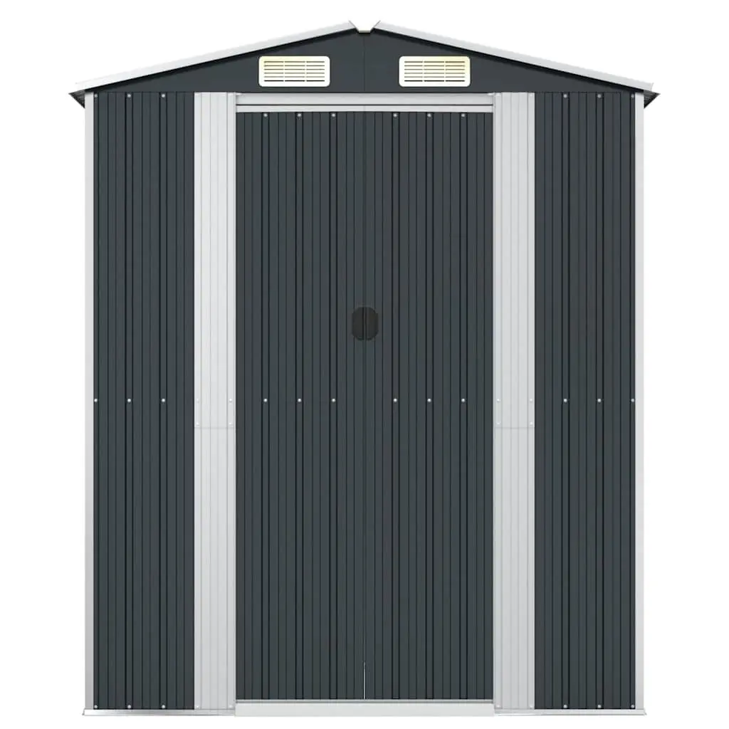 Garden Shed Galvanised Steel Outdoor Storage Tool House 192cm x 108cm x 223cm Anthracite