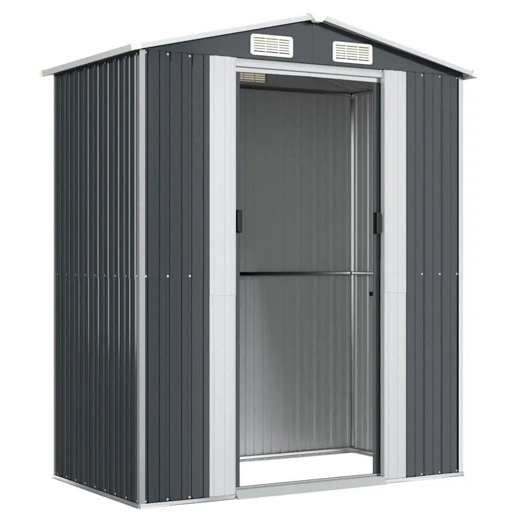Garden Shed Galvanised Steel Outdoor Storage Tool House 192cm x 108cm x 223cm Anthracite