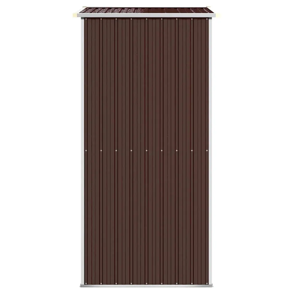 Garden Shed Galvanised Steel 192x108x223cm Dark Brown