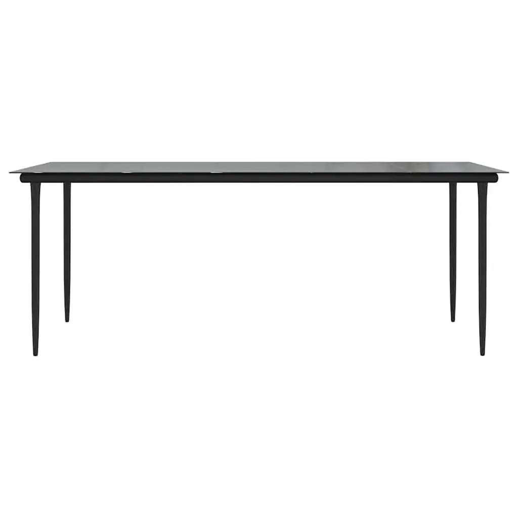 Black Garden Dining Table for Outdoor Use 200x100x74cm