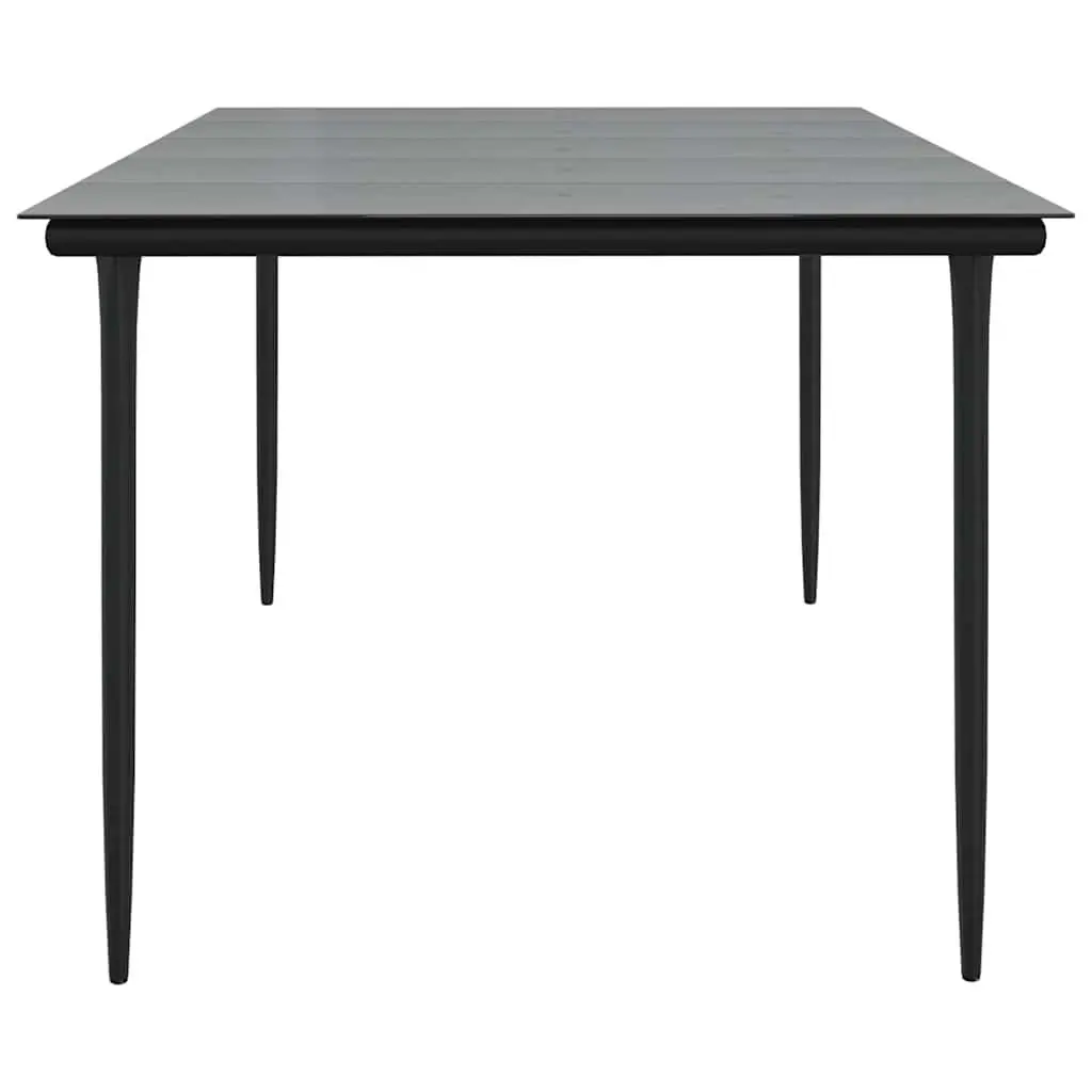 Black Garden Dining Table for Outdoor Use 200x100x74cm