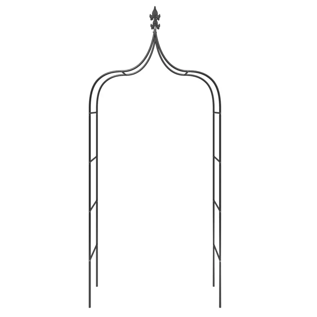 Garden Arch Steel Frame 2 Piece Black Outdoor Pergola Arbour Trellis Climbing