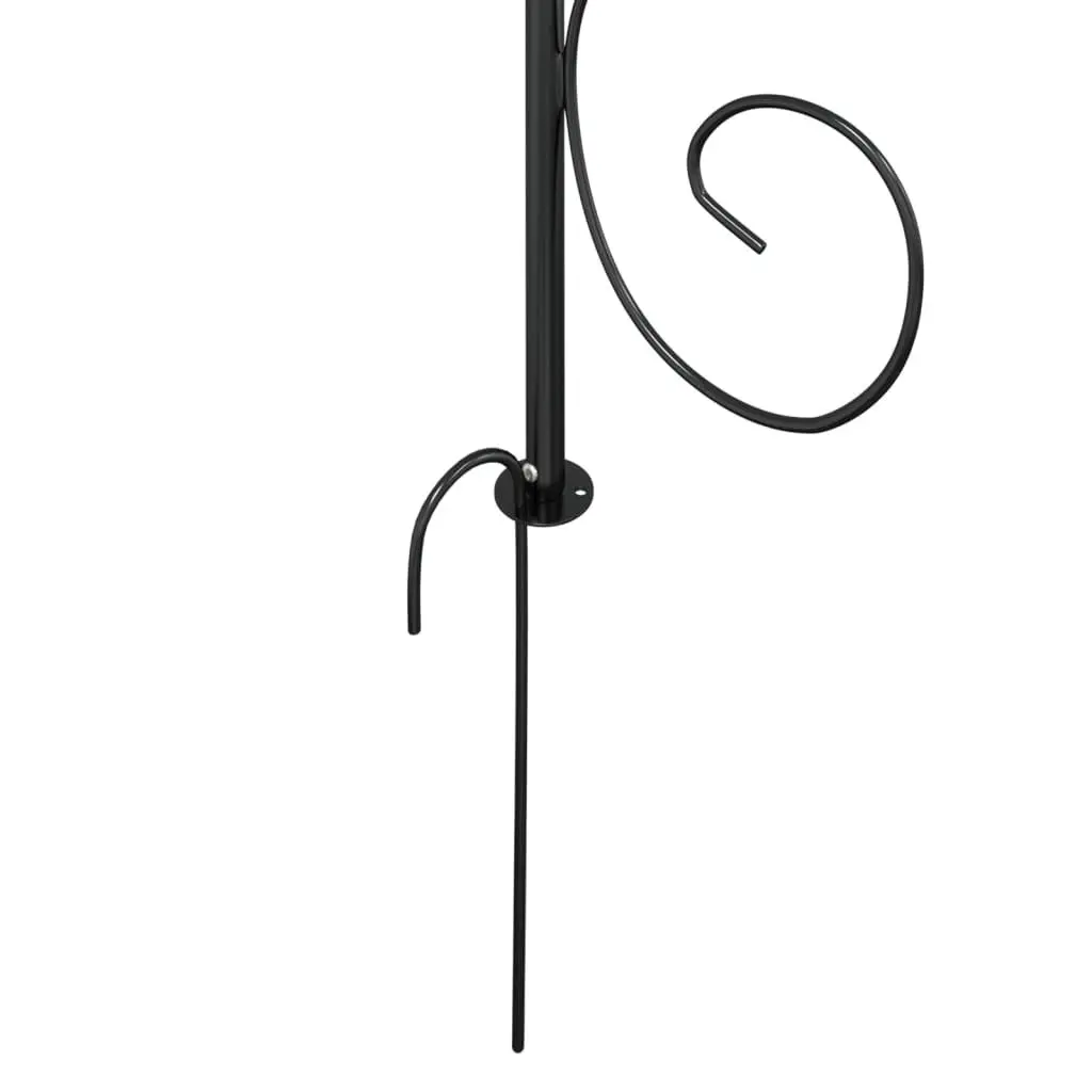 Garden Arch Steel 180x255cm Black Outdoor Pergola Trellis