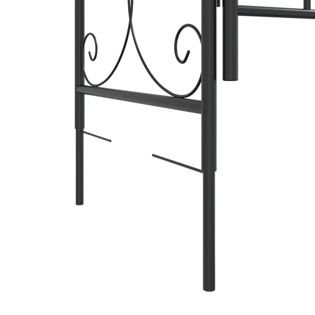 Garden Arch with Gate Steel 108x45x235cm Black