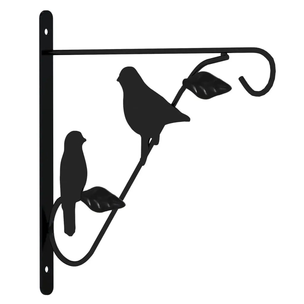Hanging Brackets for Baskets Steel Black Set of 4 Durable Weather Resistant for Garden Patio Planters Lanterns and Outdoor Decor