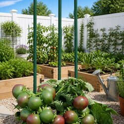 Reliable Plant Support Stakes 30 pcs 150 cm Green Steel