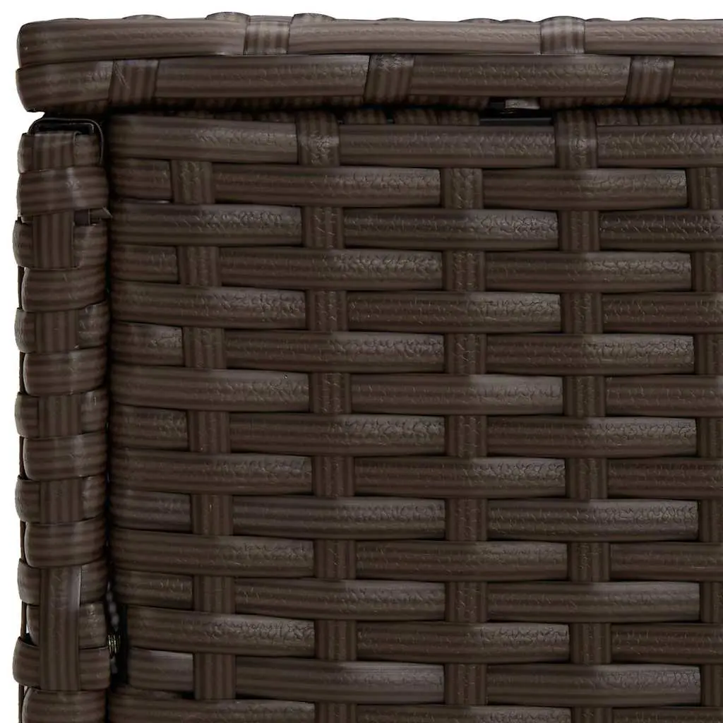 End Tables PE Rattan Set of 3 Different Sizes Brown Outdoor