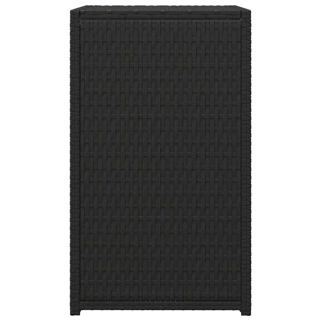 C-Shaped Side Table Poly Rattan 40x35x60cm Black Accent End Table Sofa