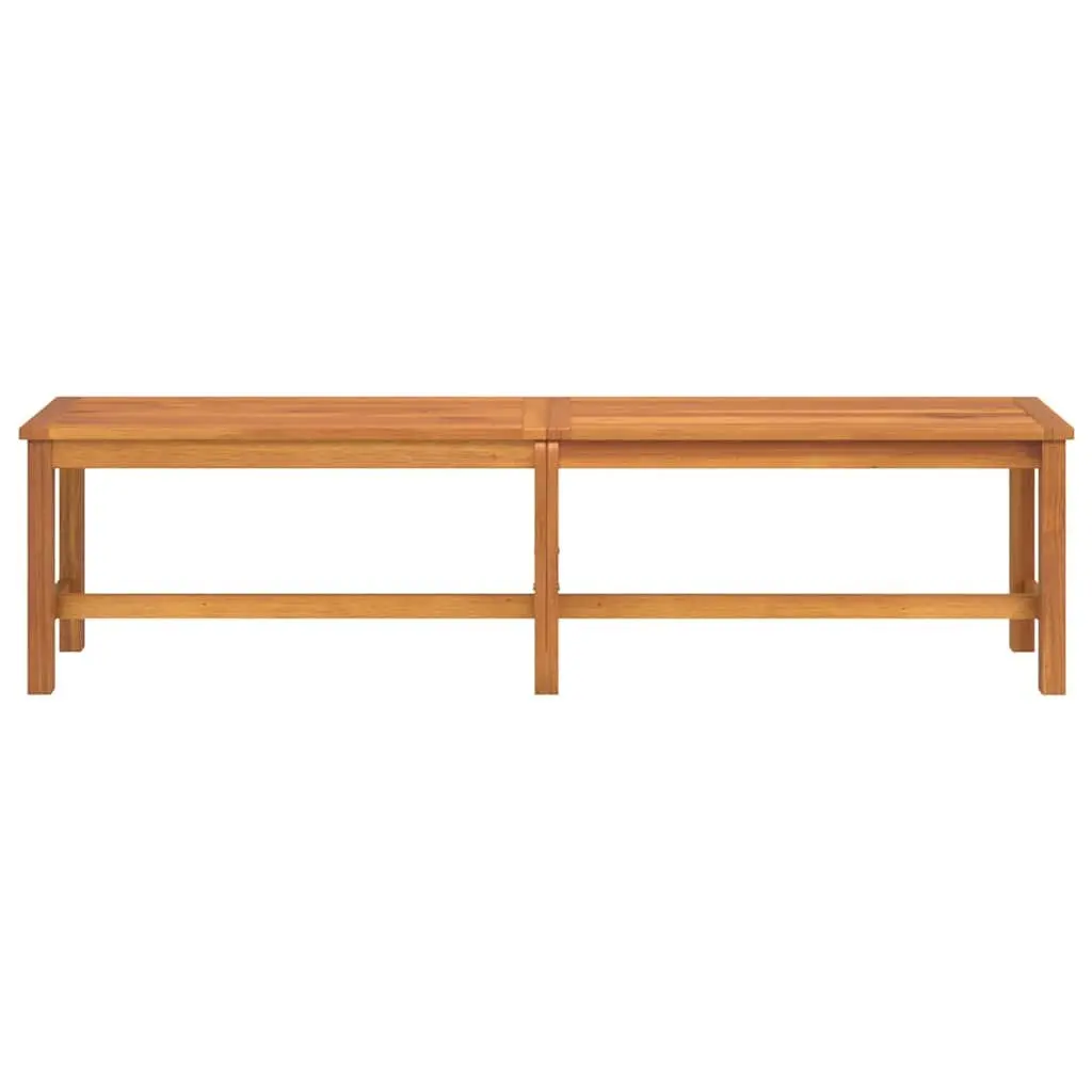 Outdoor Garden Bench Acacia Wood 180cm Brown Solid Construction Sturdy Frame