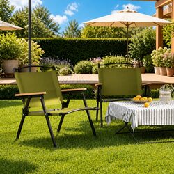 Versatile Camping Chairs 2 pcs for Fishing and Picnics