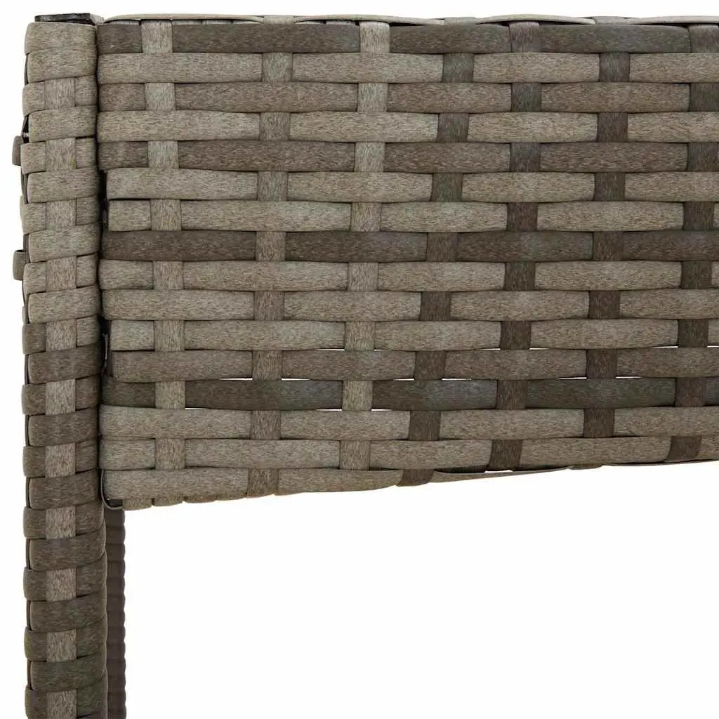 Garden Lounge Set 4 Piece Poly Rattan Outdoor Furniture Grey with Cushions