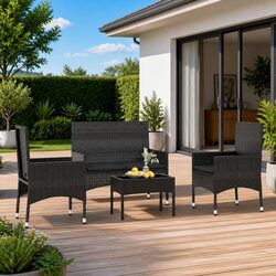 Versatile 4 Piece Outdoor Lounge Set for Patios and Gardens