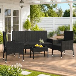 Practical 4-Piece Lounge Set for Your Garden or Patio