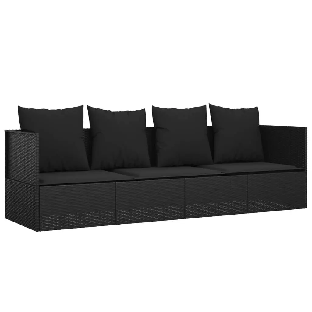 Outdoor Lounge Bed Sun Lounger Adjustable Recliner Patio Furniture with Cushions