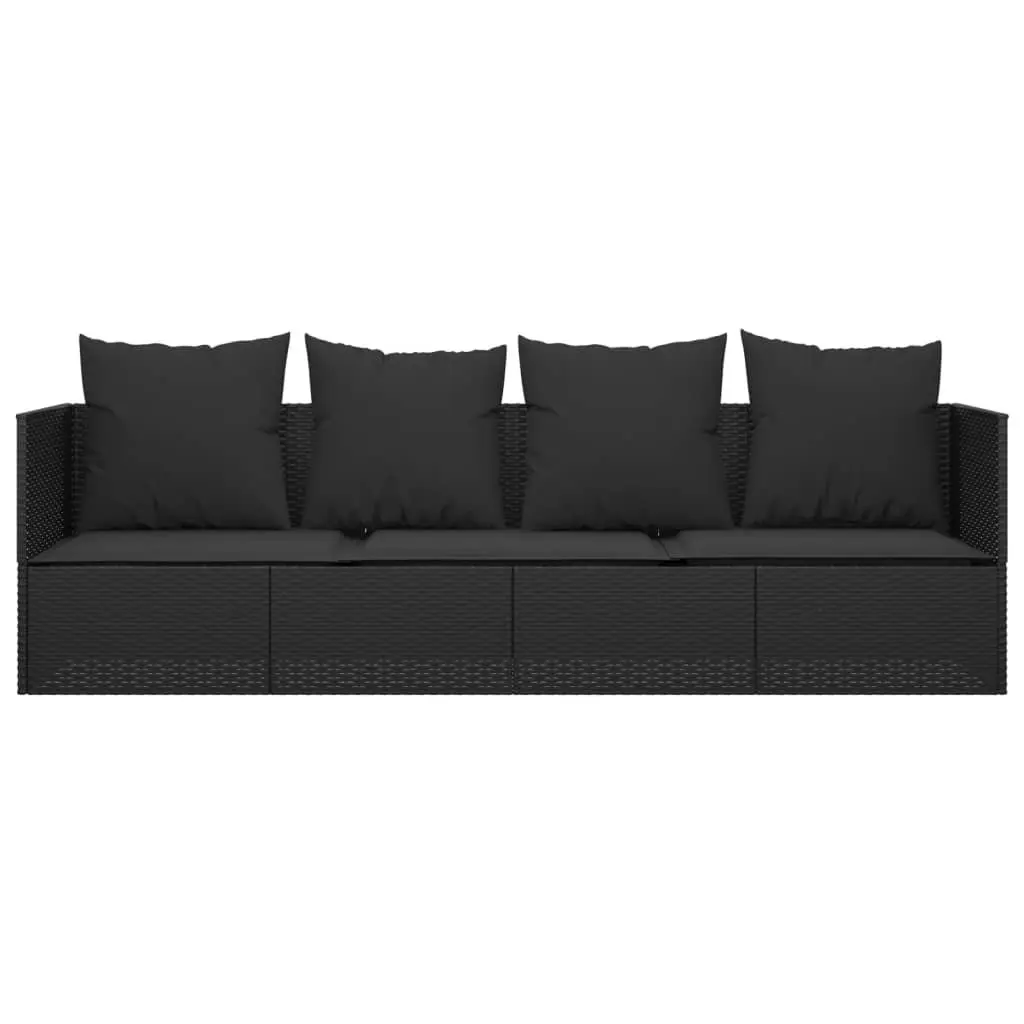 Outdoor Lounge Bed Sun Lounger Adjustable Recliner Patio Furniture with Cushions