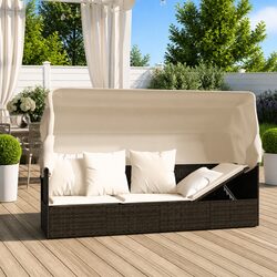 Perfect for Relaxing: Outdoor Lounge Bed with Adjustable Roof