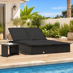 Ideal 2-Person Sunbed Lounger for Poolside Relaxation