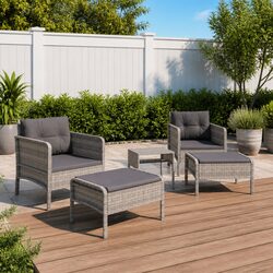 Practical 5 Piece Garden Lounge Set for Everyday Use