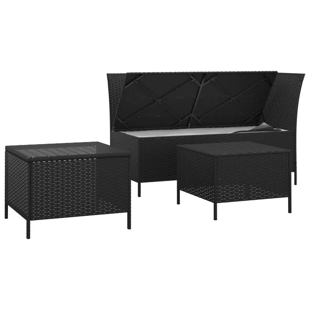 3 Piece Garden Lounge Set with Ample Storage