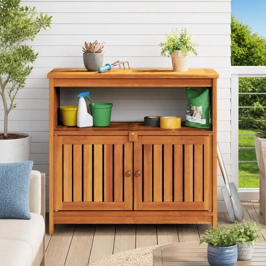 Acacia Wood Console Table for Garden Use