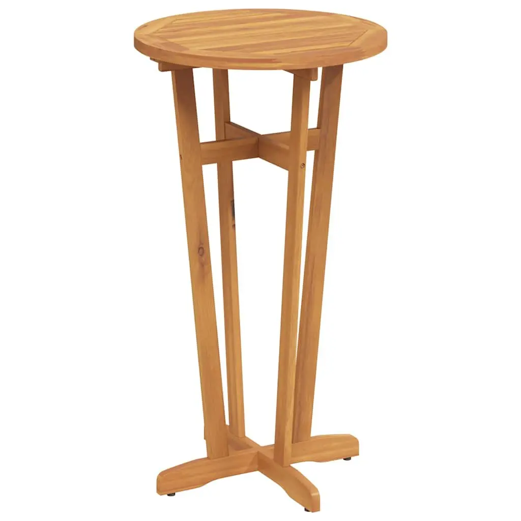 Outdoor Bistro Bar Table Brown Solid Acacia Wood High Top Ø60cm 105cm