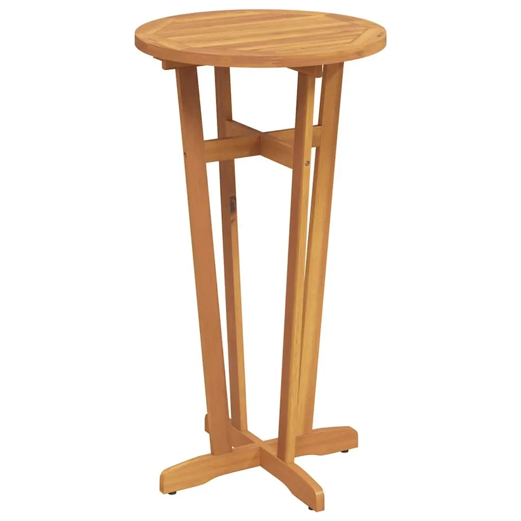 Outdoor Bistro Bar Table Brown Solid Acacia Wood High Top Ø60cm 105cm