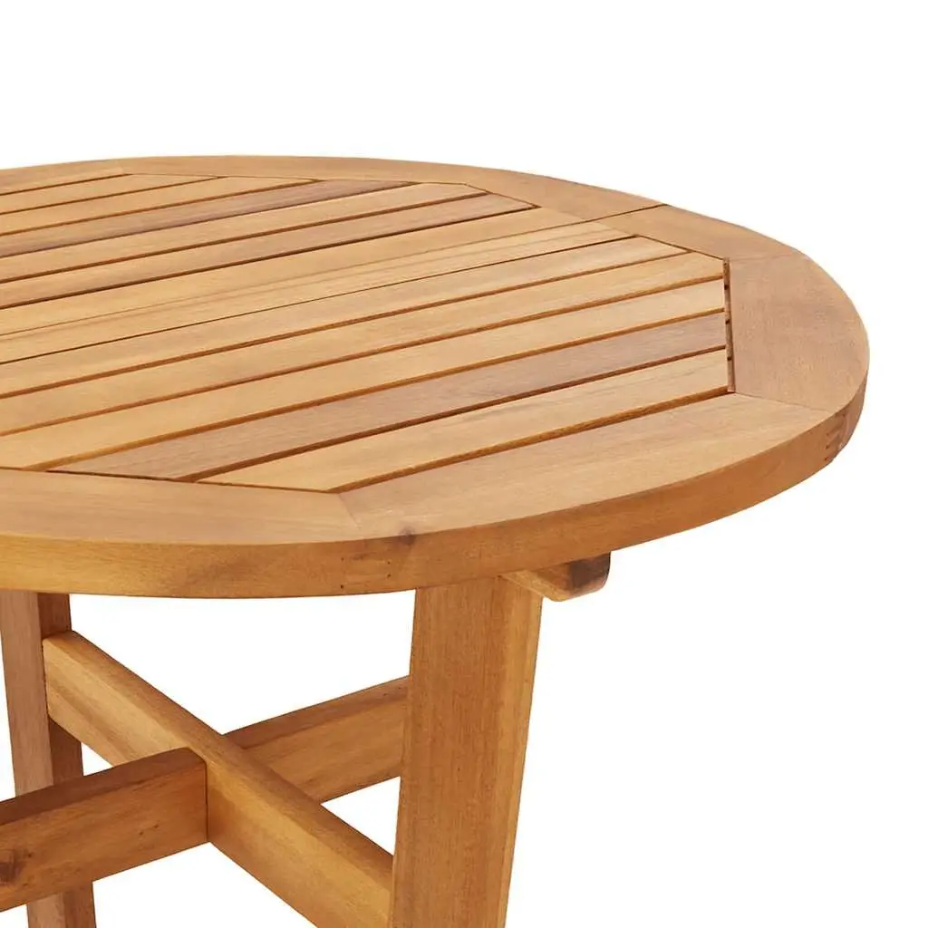 Outdoor Bistro Bar Table Brown Solid Acacia Wood High Top Ø60cm 105cm
