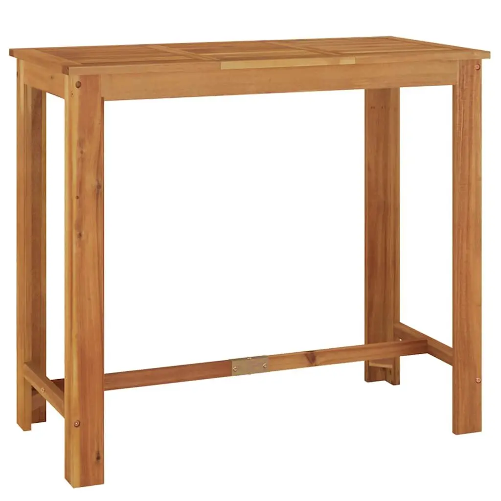 Solid Acacia Wood Garden Bar Table 120x60x105 cm Brown Outdoor Indoor Dining