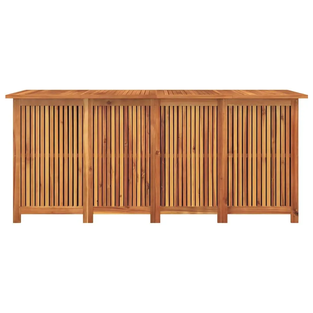 Outdoor Garden Storage Box 200x80x75cm Brown Wooden Deck Bench Seat