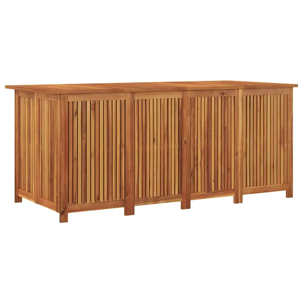 Outdoor Garden Storage Box 200x80x75cm Brown Wooden Deck Bench Seat