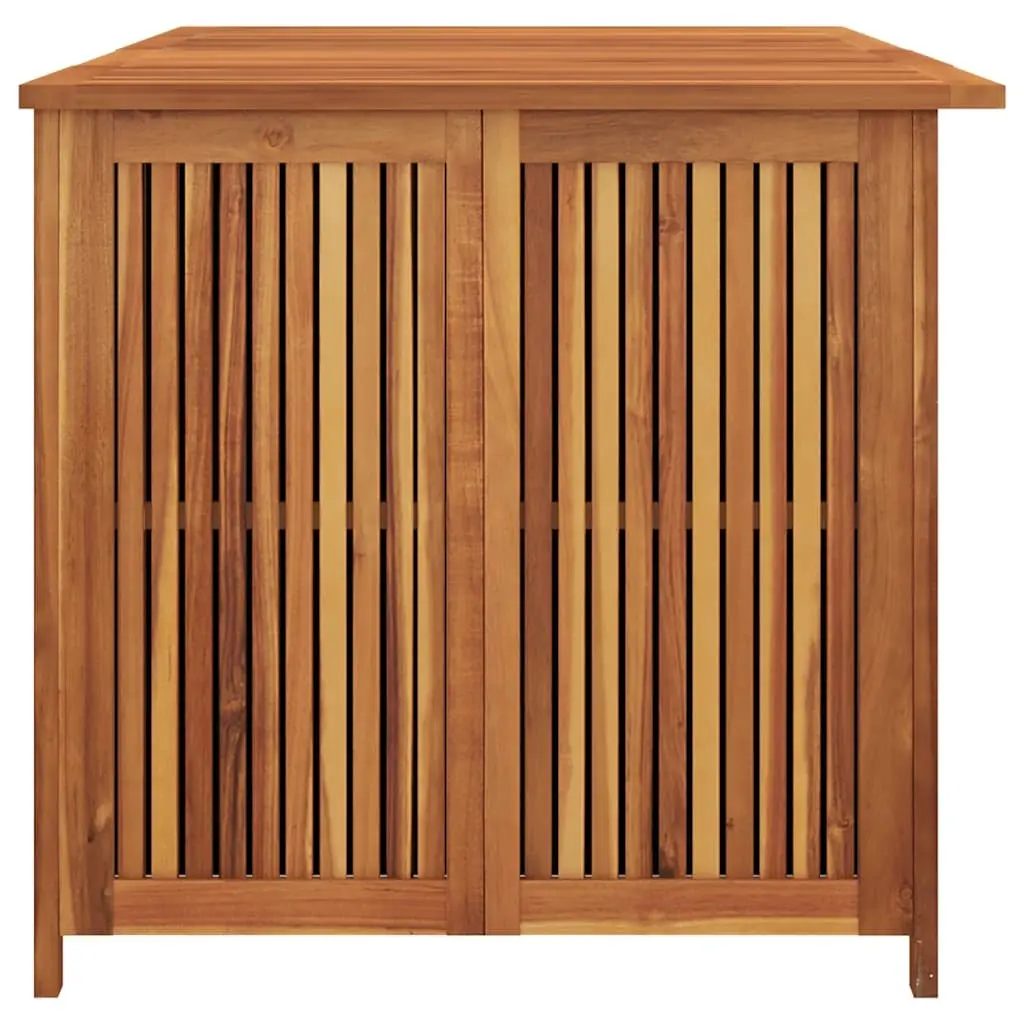 Outdoor Garden Storage Box 200x80x75cm Brown Wooden Deck Bench Seat