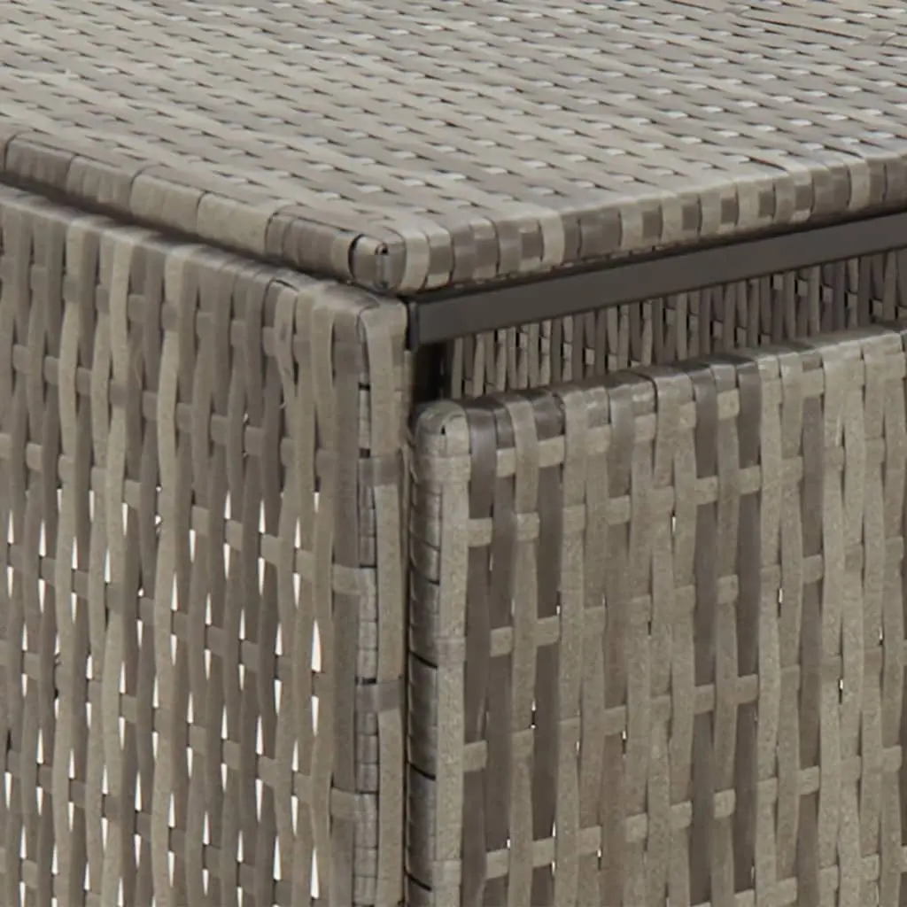 Single Wheelie Bin Shed Garden Storage Grey 70x80x117cm Outdoor Rattan Enclosure