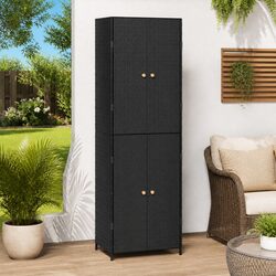Functional Black Outdoor Storage Cabinet for Your Garden