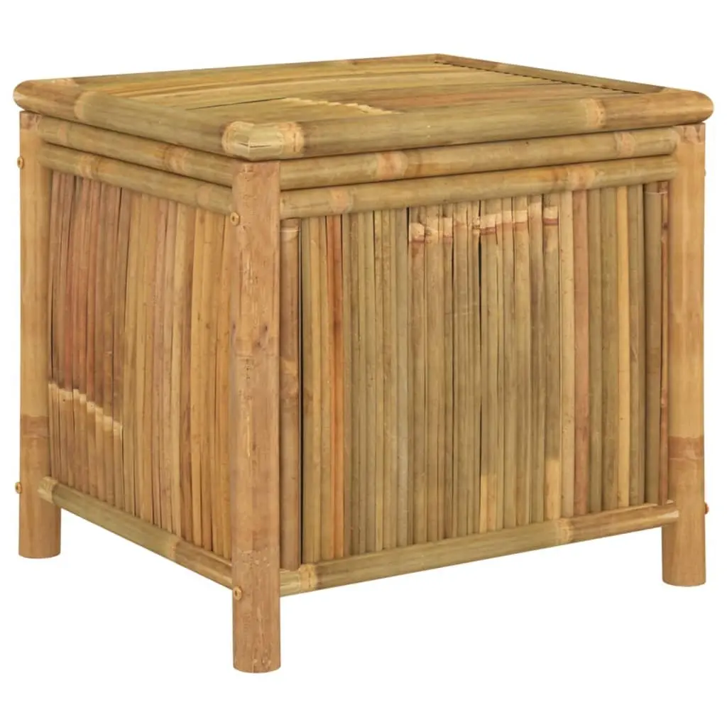 Bamboo Storage Box Outdoor Bench Chest 60x52x55cm Brown Garden Furniture