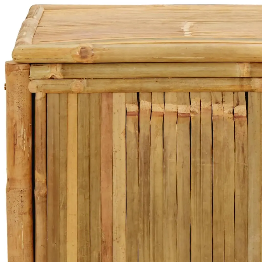 Bamboo Storage Box Outdoor Bench Chest 60x52x55cm Brown Garden Furniture