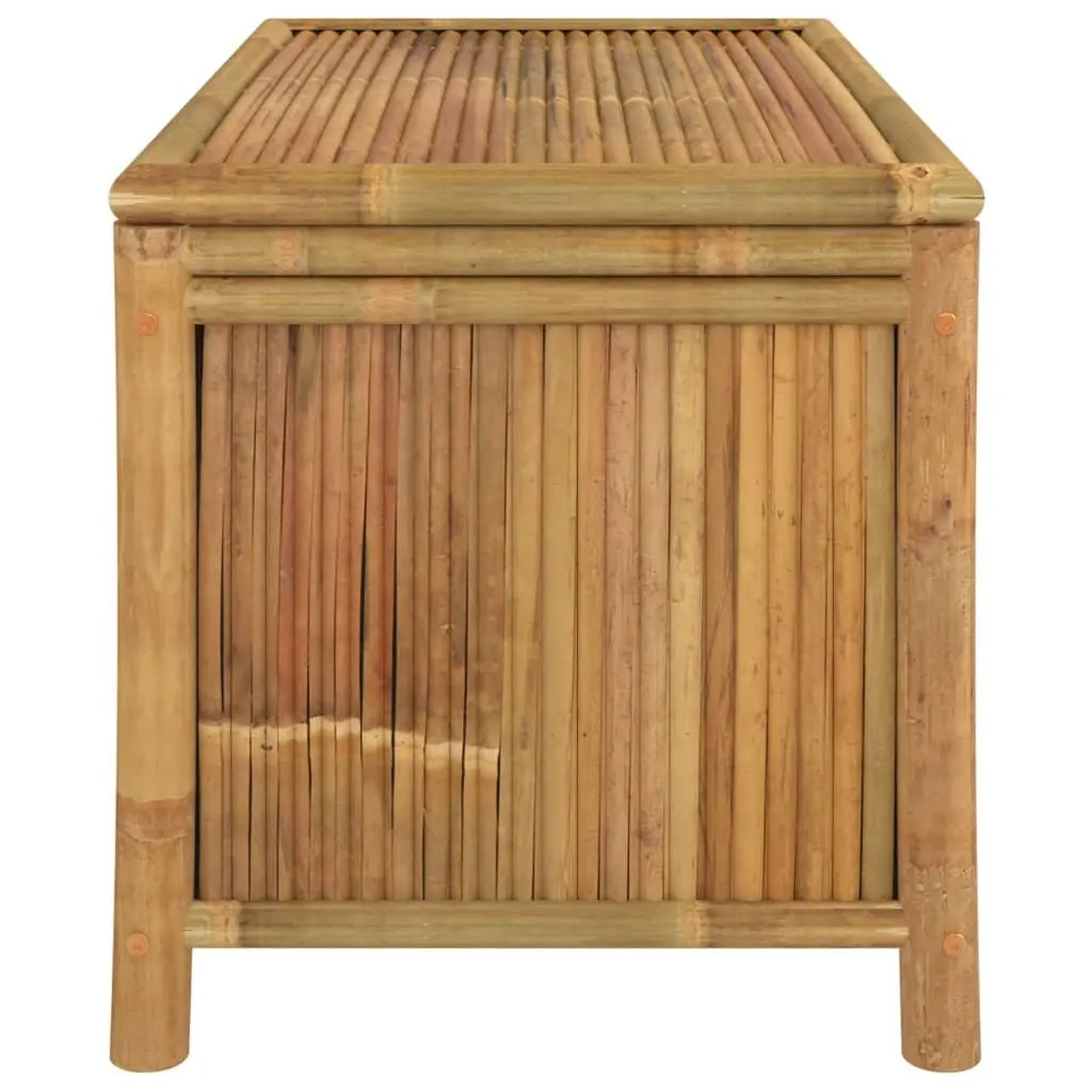 Garden Storage Box Bamboo 90x52x55cm Brown Outdoor Bench Deck Chest