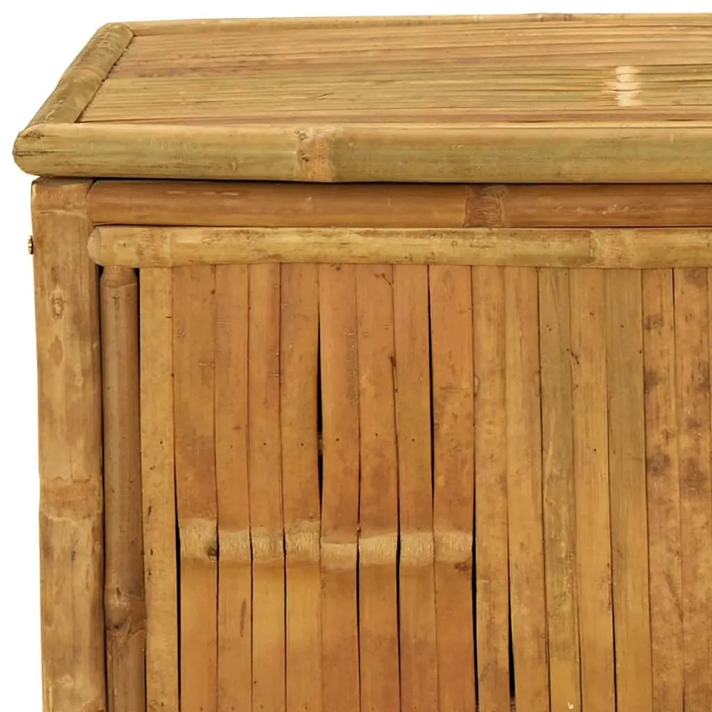 Garden Storage Box Bamboo 110x52x55cm Brown Outdoor Bench Chest