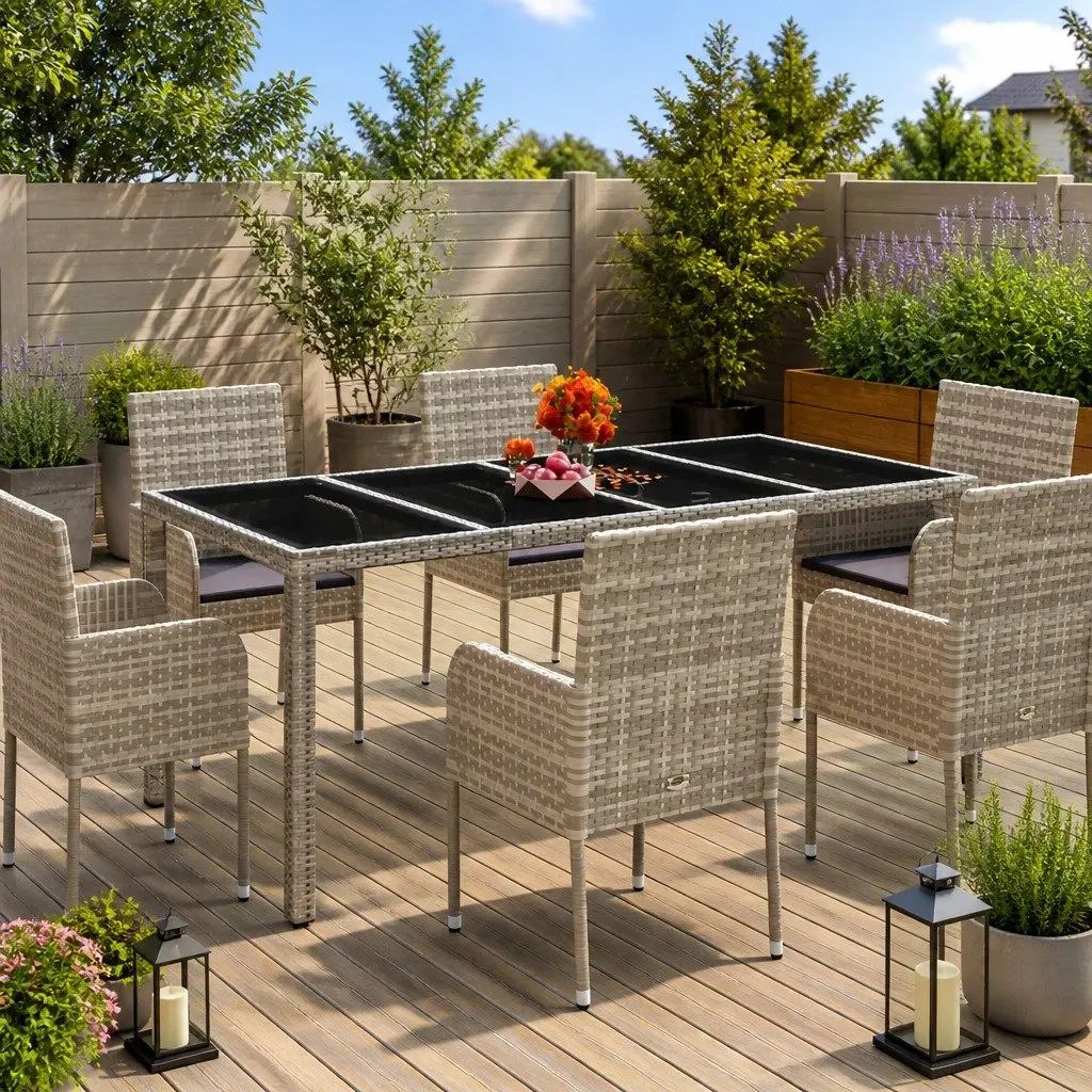 Garden Table for Patios and Gardens, Grey