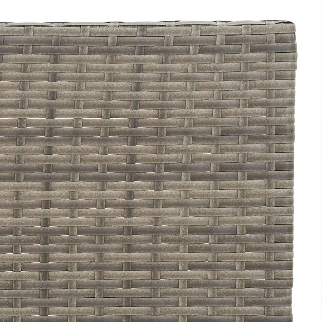 Folding Bistro Table Poly Rattan Steel Frame Grey 55 x 54 x 71 cm