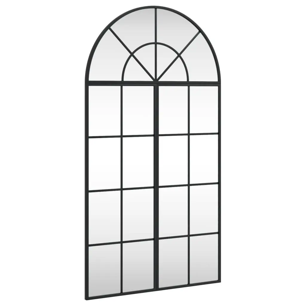 Arch Wall Mirror Iron Frame 60x110 cm Black Minimalist Home Decor Hanging