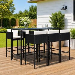Practical 7 Piece Garden Bar Set for Outdoor Enjoyment