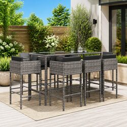 Practical 9 Piece Garden Bar Set for Everyday Use